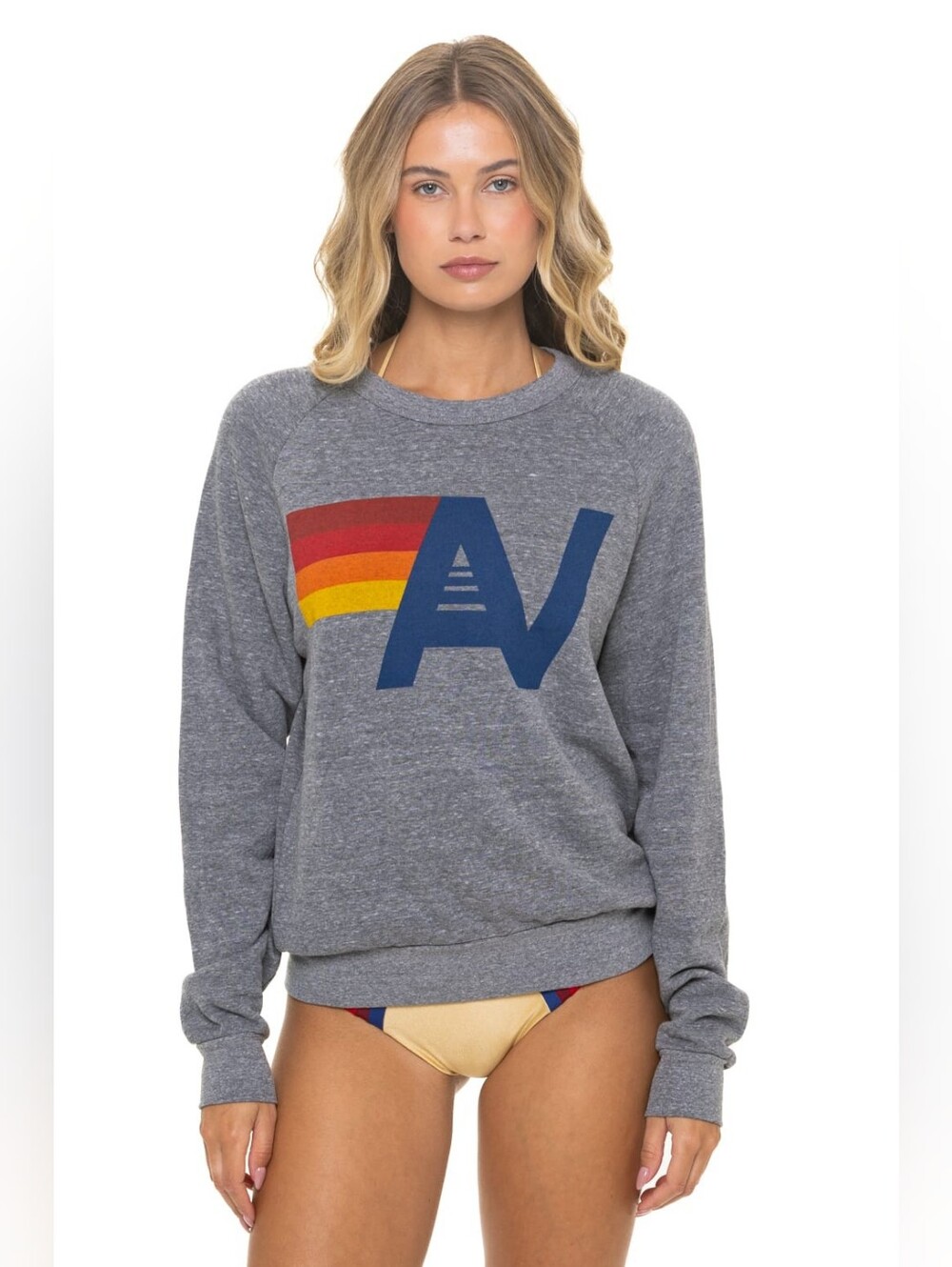 Aviator Nation Logo Sweatshirt Heather Grey